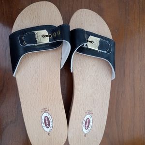 Real Dr.Scholls wooden clog sandals
